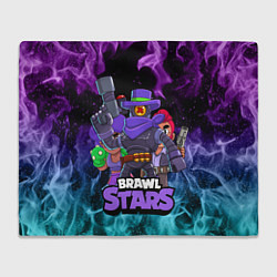 Плед флисовый BRAWL STARS RICOCHET, цвет: 3D-велсофт