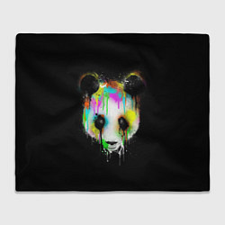 Плед флисовый Панда в краске, цвет: 3D-велсофт