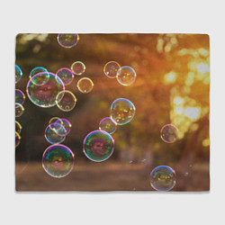 Плед флисовый Мыльные пузыри, цвет: 3D-велсофт