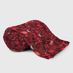 Плед флисовый Красный череп, цвет: 3D-велсофт — фото 2