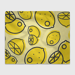 Плед флисовый Лимончики, цвет: 3D-велсофт