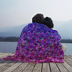Плед флисовый Треугольники мозаика пиксели, цвет: 3D-велсофт — фото 2