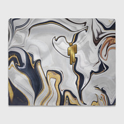 Плед флисовый Billie Eilish Gold, цвет: 3D-велсофт