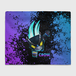 Плед флисовый Brawl Stars CROW, цвет: 3D-велсофт