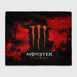 Плед Red grunge monster energy