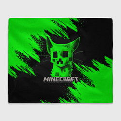Плед флисовый MINECRAFT CREEPER CAT, цвет: 3D-велсофт