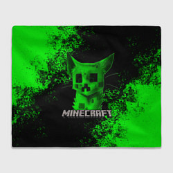 Плед флисовый MINECRAFT CAT, цвет: 3D-велсофт