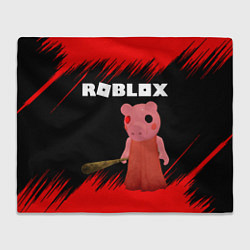 Плед флисовый Roblox Piggy, цвет: 3D-велсофт