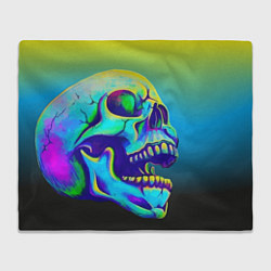 Плед Neon skull