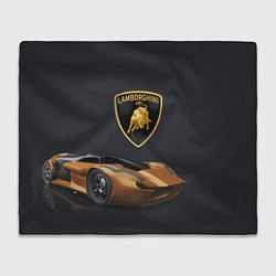 Плед флисовый Lamborghini- motorsport, цвет: 3D-велсофт