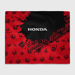 Плед флисовый HONDA ХОНДА, цвет: 3D-велсофт