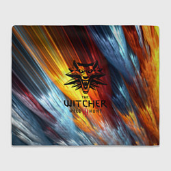 Плед флисовый The Witcher Ведьмак Logo, цвет: 3D-велсофт