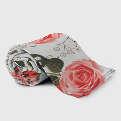 Плед флисовый Нежные розы, цвет: 3D-велсофт — фото 2