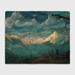 Плед флисовый Горы, цвет: 3D-велсофт
