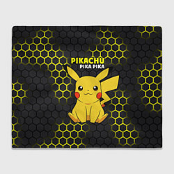Плед флисовый Pikachu Pika Pika, цвет: 3D-велсофт