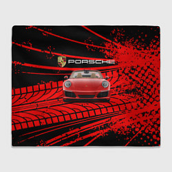 Плед флисовый PORSCHE, цвет: 3D-велсофт