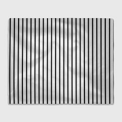Плед флисовый Чёрные и белые полосы, цвет: 3D-велсофт