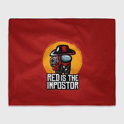 Плед флисовый Red Is The Impostor, цвет: 3D-велсофт