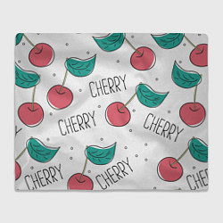 Плед флисовый Вишенки Cherry, цвет: 3D-велсофт