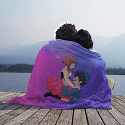 Плед флисовый Урарака Очако и Изуку Мидория, цвет: 3D-велсофт — фото 2