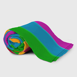 Плед флисовый Разноцветные полоски, цвет: 3D-велсофт — фото 2