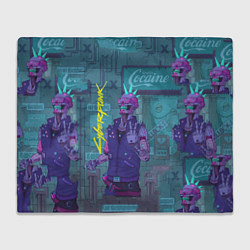 Плед флисовый Cyberpunk 2077, цвет: 3D-велсофт