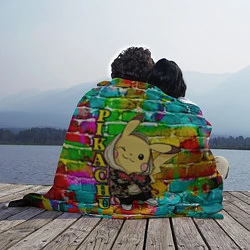 Плед флисовый Pikachu, цвет: 3D-велсофт — фото 2