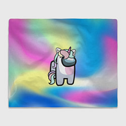 Плед флисовый Among Us Unicorn, цвет: 3D-велсофт