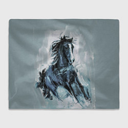 Плед флисовый Нарисованный конь, цвет: 3D-велсофт