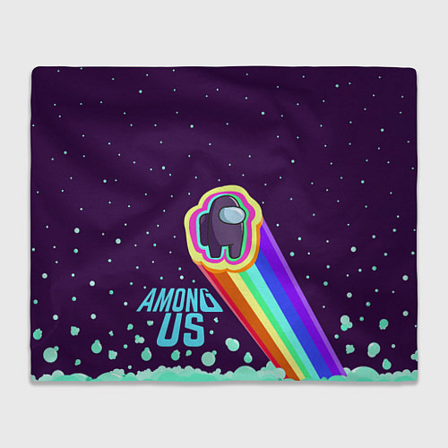 Плед AMONG US neon rainbow / 3D-Велсофт – фото 1