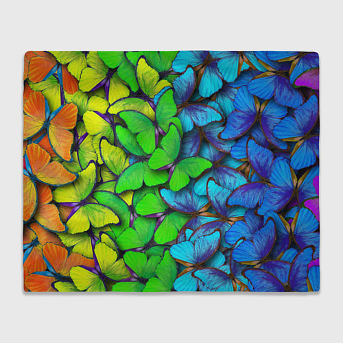 Плед Радужные бабочки / 3D-Велсофт – фото 1
