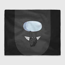 Плед флисовый AMONG US BLACK IMPOSTOR, цвет: 3D-велсофт
