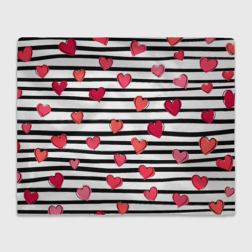 Плед Hearts Pattern / 3D-Велсофт – фото 1