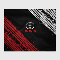 Плед флисовый TOYOTA, цвет: 3D-велсофт