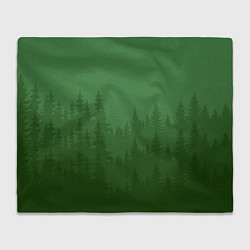 Плед флисовый Зеленый Лес, цвет: 3D-велсофт