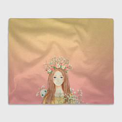 Плед Девочка и кролик