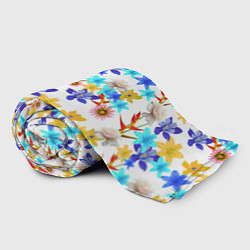 Плед флисовый Узор из весенних цветов, цвет: 3D-велсофт — фото 2