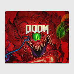 Плед флисовый DOOM Eternal, цвет: 3D-велсофт