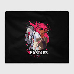 Плед флисовый BEASTARS Легоши, Луи и Хару, цвет: 3D-велсофт