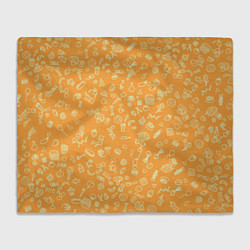 Плед флисовый Оранжевая еда, цвет: 3D-велсофт