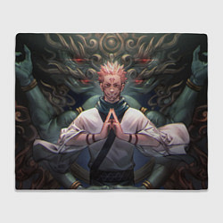 Плед флисовый МАГИЧЕСКАЯ БИТВА SUKUNA, цвет: 3D-велсофт