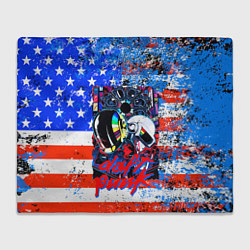 Плед флисовый Daft Punk american dream, цвет: 3D-велсофт
