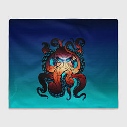 Плед флисовый Кракен Octopus, цвет: 3D-велсофт