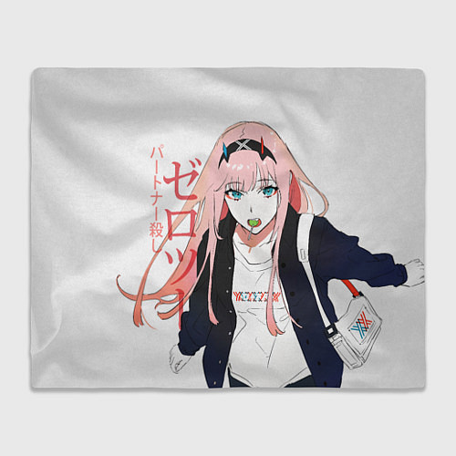 Плед Zero Two, Darling in the Franx / 3D-Велсофт – фото 1