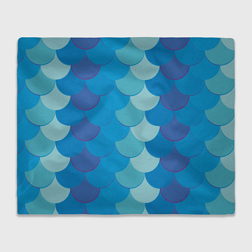 Плед Синяя чешуя рыбы / 3D-Велсофт – фото 1