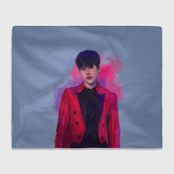 Плед флисовый Kim Seokjin, цвет: 3D-велсофт