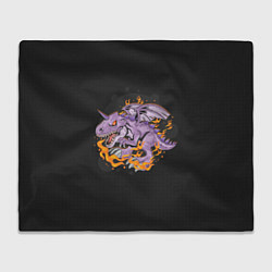 Плед флисовый Дракон в огне, цвет: 3D-велсофт