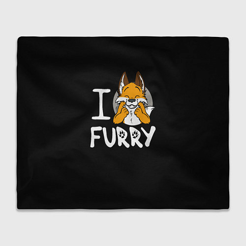 Плед I love furry / 3D-Велсофт – фото 1