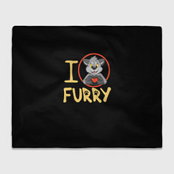 Плед I love furry