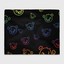 Плед флисовый Colorful Bear, цвет: 3D-велсофт